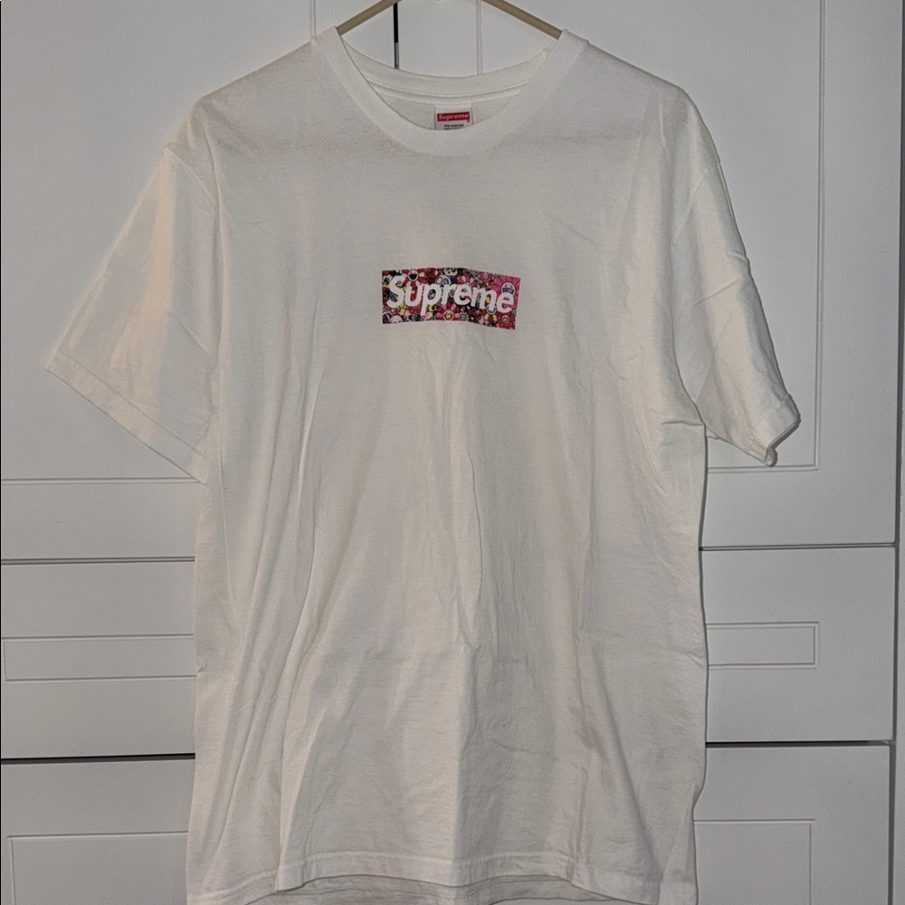 Supreme x Takashi Murakami Box Logo White Tee